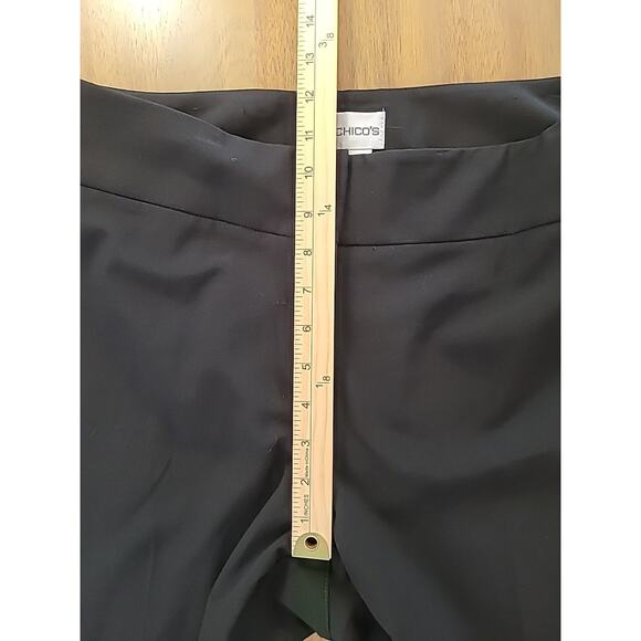 Chico’s Women’s 2S Black Straight Leg Dress Pants Office Career Short EUC - Picture 5 of 7